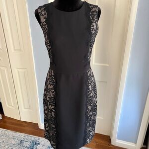 J Crew Lace & Black Dress